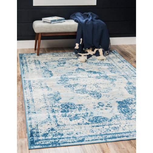Mistana Brandt Tibetan Blue/Ivory/Beige Area Rug & Reviews Wayfair